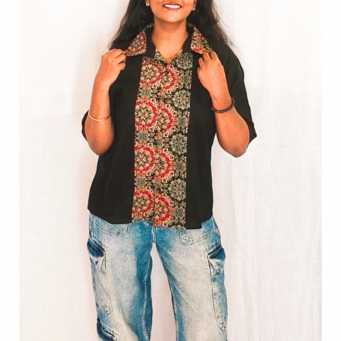 Cotton Shirt with front patch - Image 3