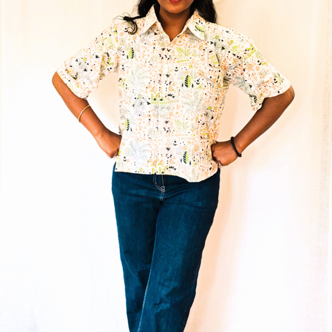 Kalamkari Cotton Crop Shirt - Image 14