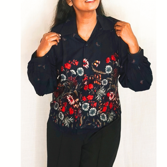 Floral Cotton Shirt - Image 9