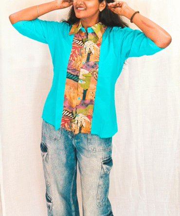 Cotton Shirt with front patch