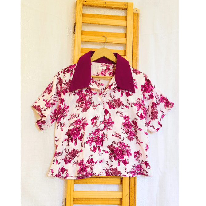 Korean Collar Crop Shirt - Image 9