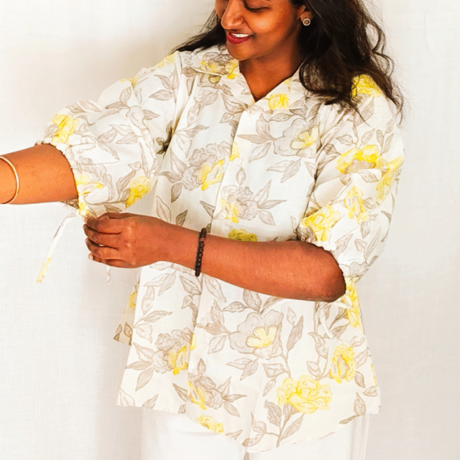 Cotton Shirt with Rope sleeve - Image 11
