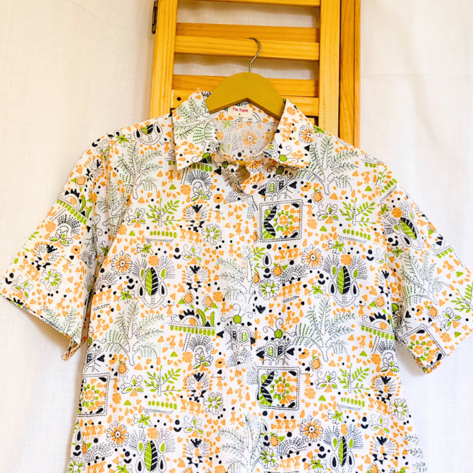 Kalamkari Cotton Crop Shirt - Image 9