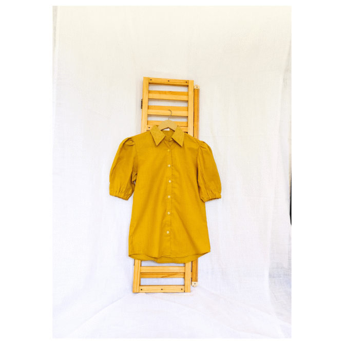 Cotton Shirt with Designer Collar - Image 5