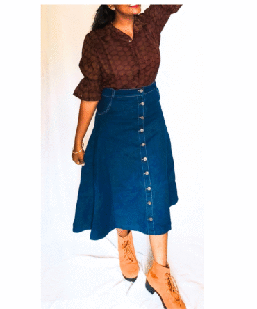 Hakoba Cotton Shirt-Ruffle Sleeve