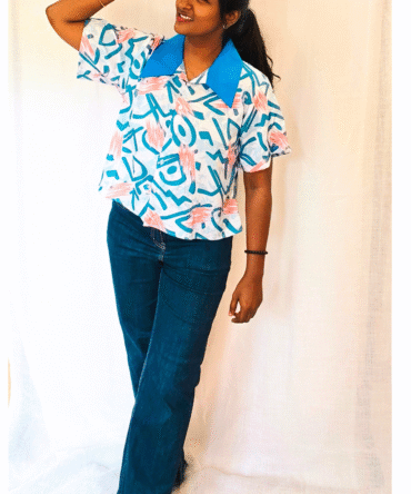 Korean Collar Crop Shirt