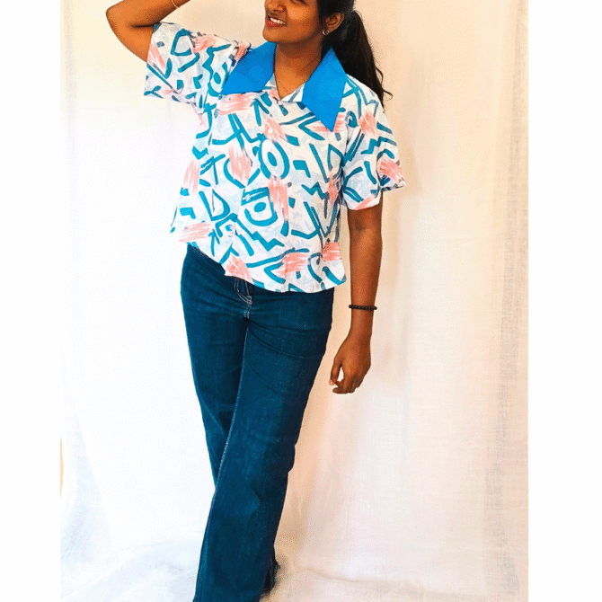 Korean Collar Crop Shirt