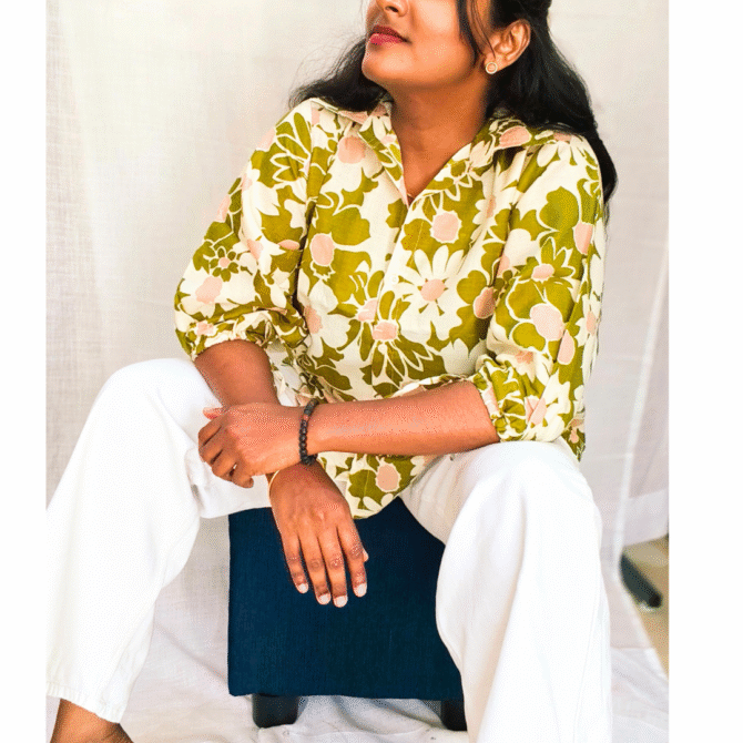 Cotton Shirt with Rope sleeve - Image 3