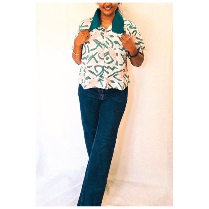 Korean Collar Crop Shirt - Image 21