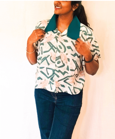 Korean Collar Crop Shirt