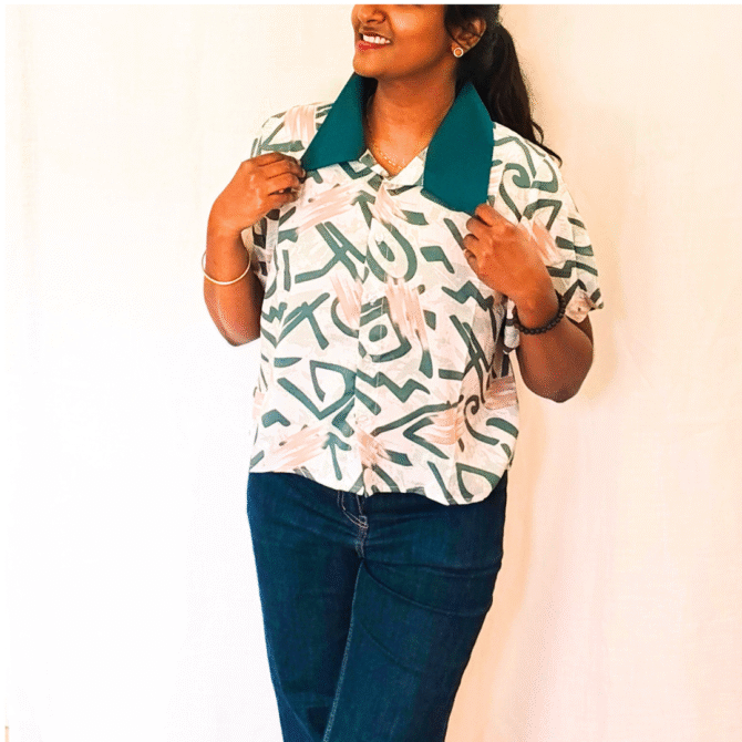 Korean Collar Crop Shirt - Image 22