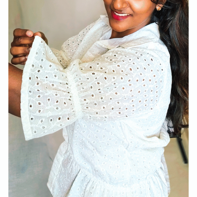 Hakoba Cotton Shirt-Ruffle Sleeve - Image 14