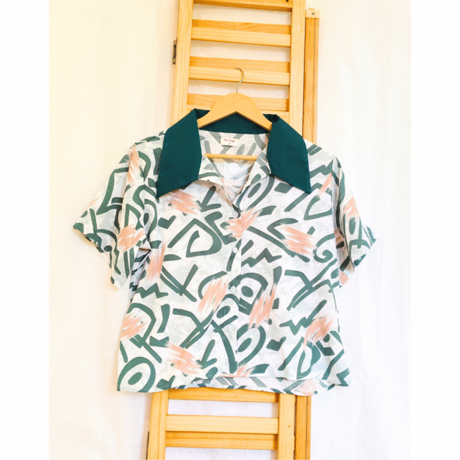 Korean Collar Crop Shirt - Image 24