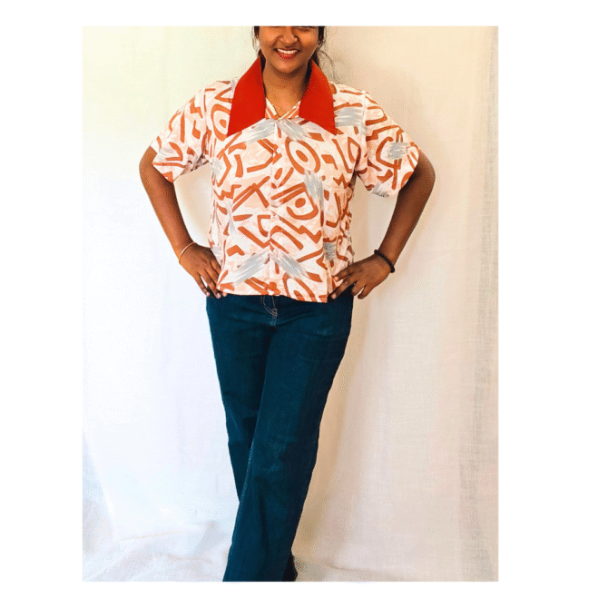 Korean Collar Crop Shirt - Image 17