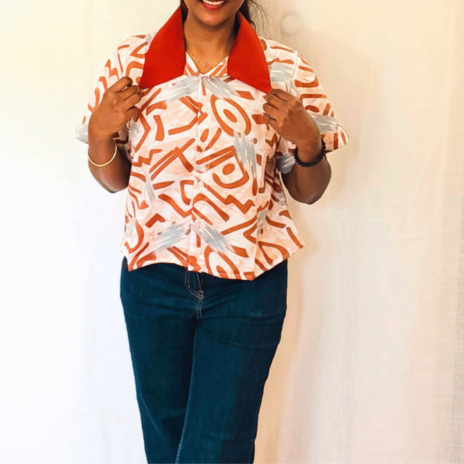 Korean Collar Crop Shirt - Image 18