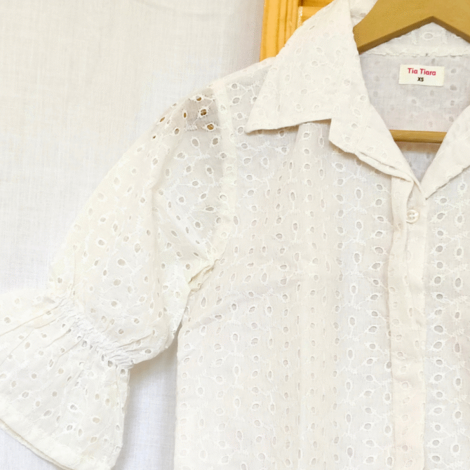 Hakoba Cotton Shirt-Ruffle Sleeve - Image 20