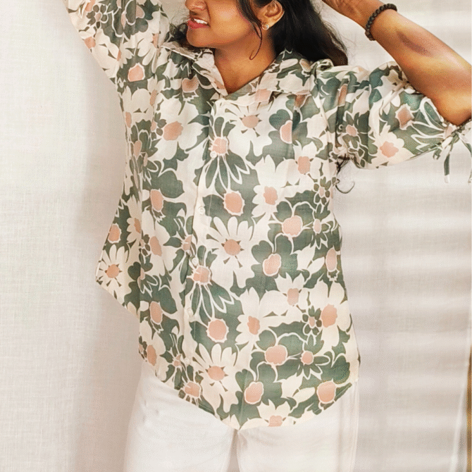 Cotton Shirt with Rope sleeve - Image 15