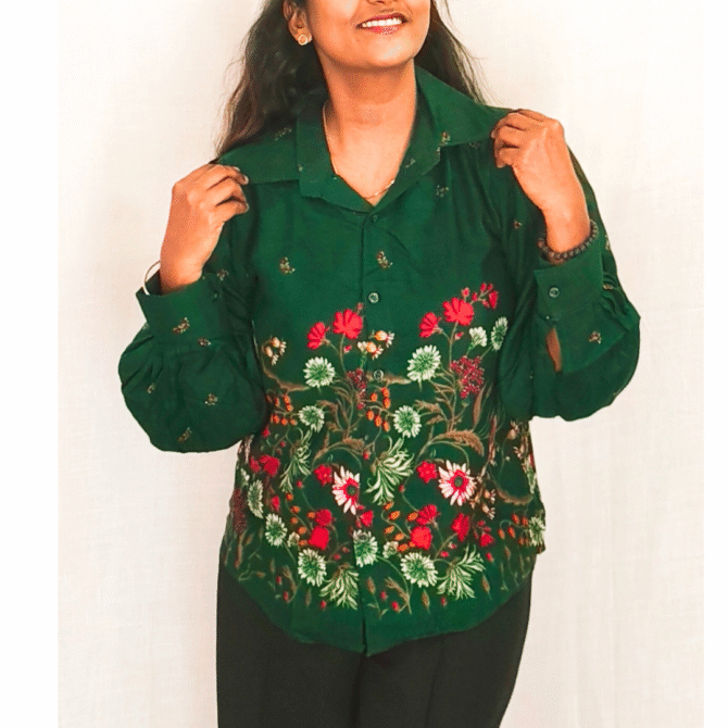 Floral Cotton Shirt - Image 3