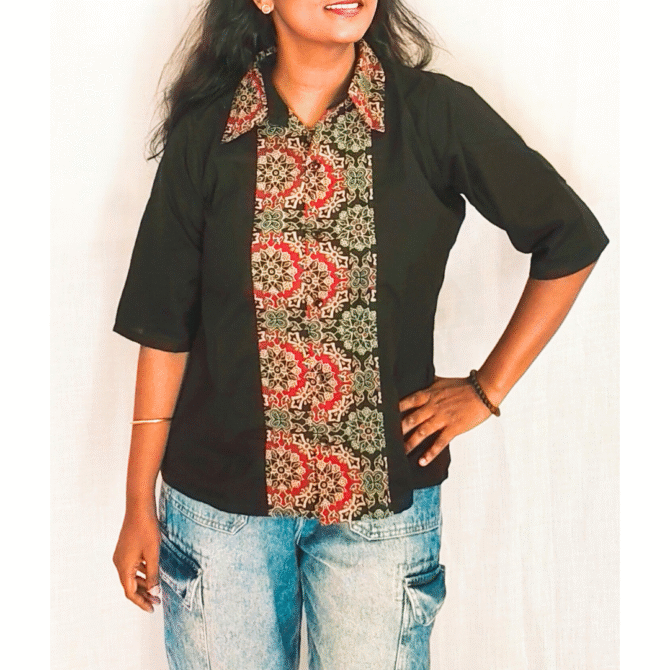 Cotton Shirt with front patch - Image 4