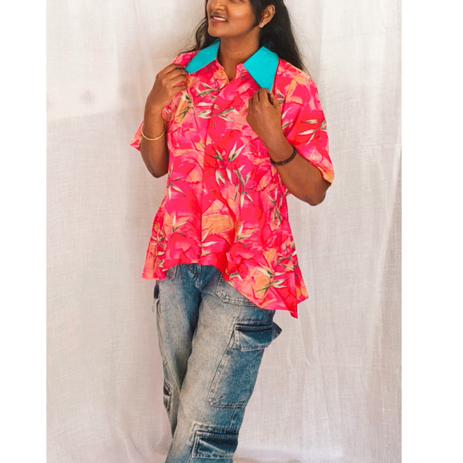 Asymmetric High Low Shirt