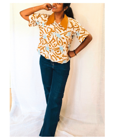Korean Collar Crop Shirt