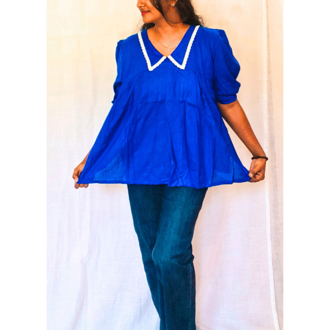Peter Pan Lace Collar Top - Image 4