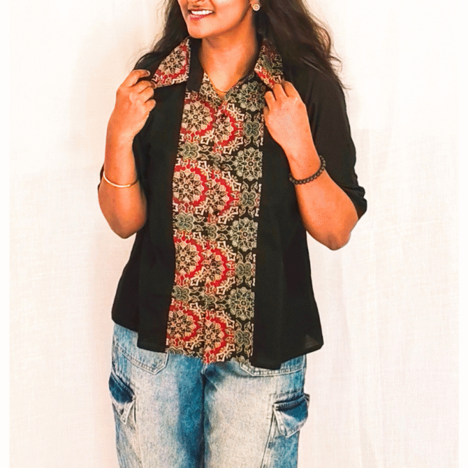 Cotton Shirt with front patch - Image 5