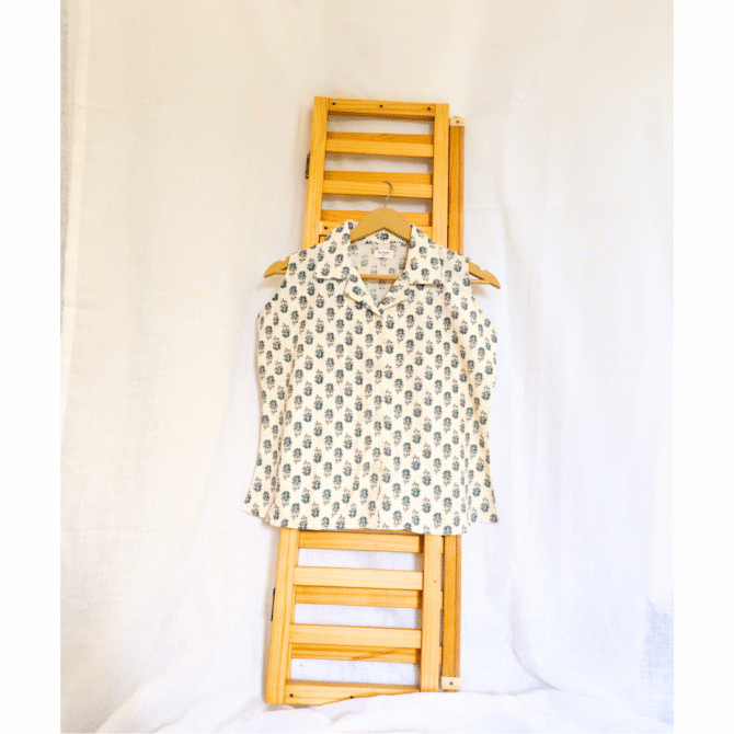 Sleeveless Cotton Shirt - Image 6