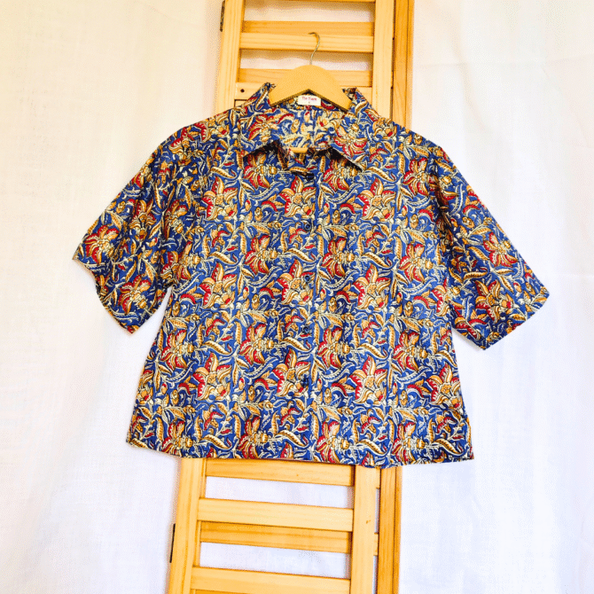 Kalamkari Cotton Crop Shirt