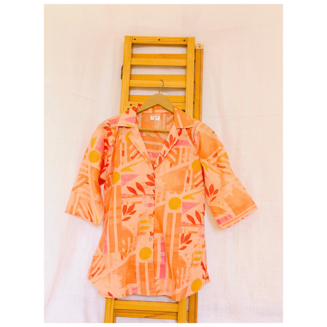 Cotton Shirt with double collar - Image 4