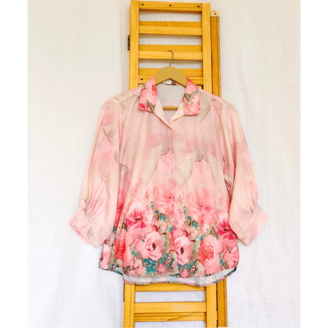 Floral Shirt with Baloon Sleeve - Image 8
