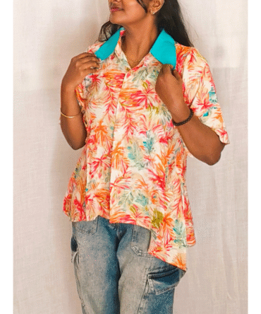 Asymmetric High Low Shirt