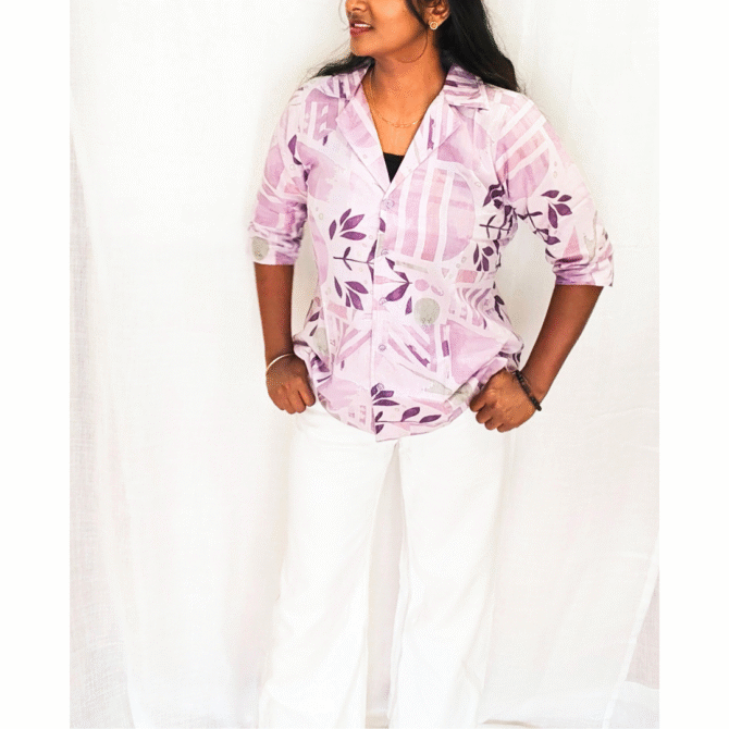 Cotton Shirt with double collar - Image 6