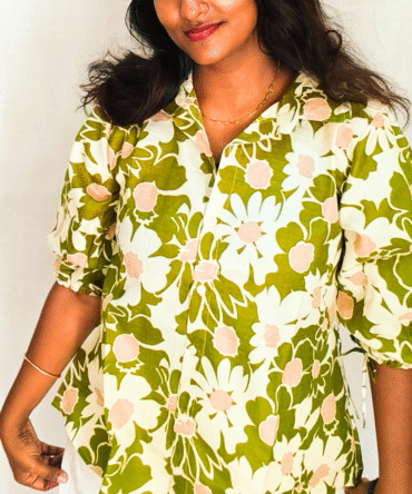 Cotton Shirt with Rope sleeve