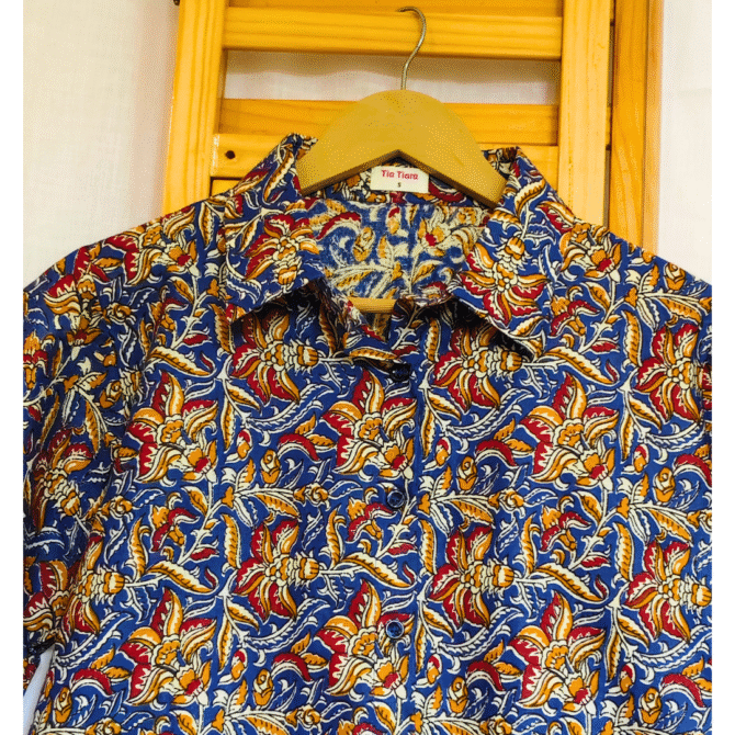 Kalamkari Cotton Crop Shirt - Image 4
