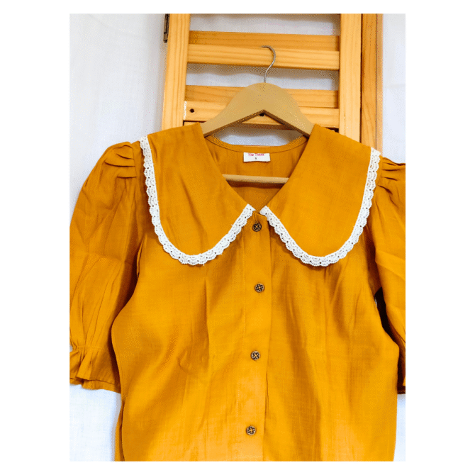 Korean Top with Lace Collar - Image 6