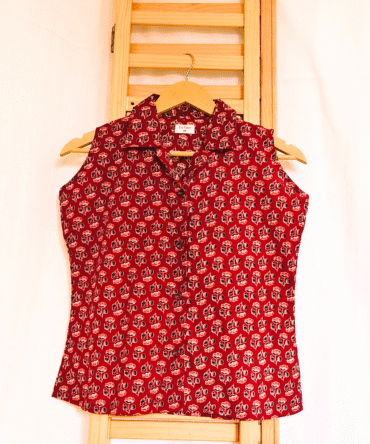 Sleeveless Cotton Shirt
