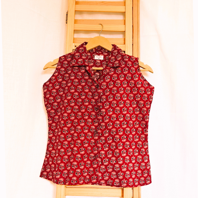 Sleeveless Cotton Shirt - Image 11